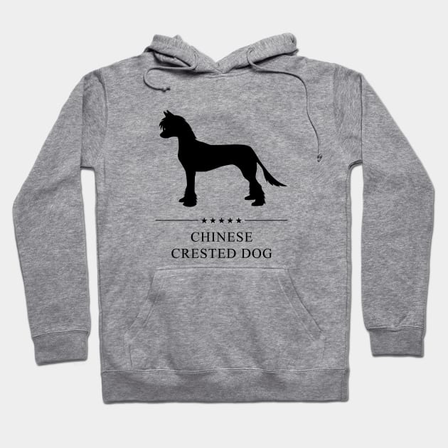 Chinese Crested Dog Black Silhouette Hoodie by millersye